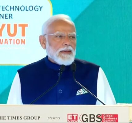 PM Narendra Modi addresses the ET Now Global Business Summit 2026