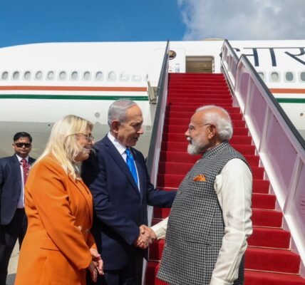 PM Narendra Modi arrives in Israel on a two-day visit