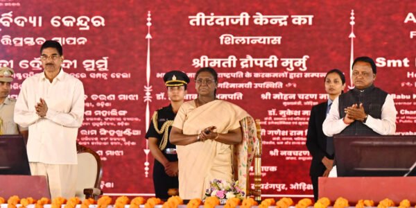 President Droupadi Murmu inaugurated and laid the foundation stone for various development projects in Rairangpur, Odisha.