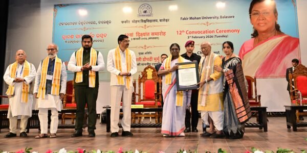 President Droupadi Murmu today attended the convocation ceremony of Fakir Mohan University in Balasore, Odisha.