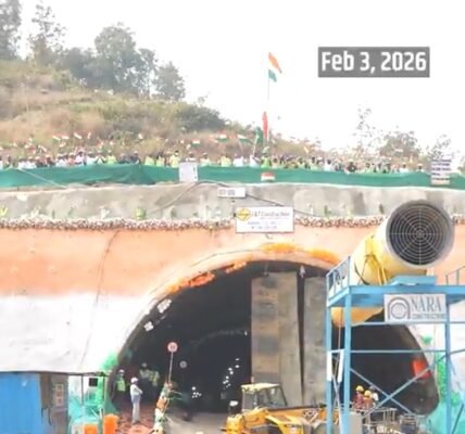 Railway Minister Ashwini Vaishnaw announced the successful completion of the second tunnel on the Mumbai-Ahmedabad bullet train route in Palghar, Maharashtra.