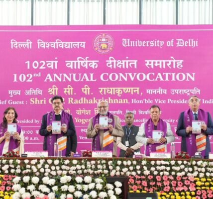 Vice President confers degrees to over 1.2 lakh students at the 102nd Convocation of Delhi University
