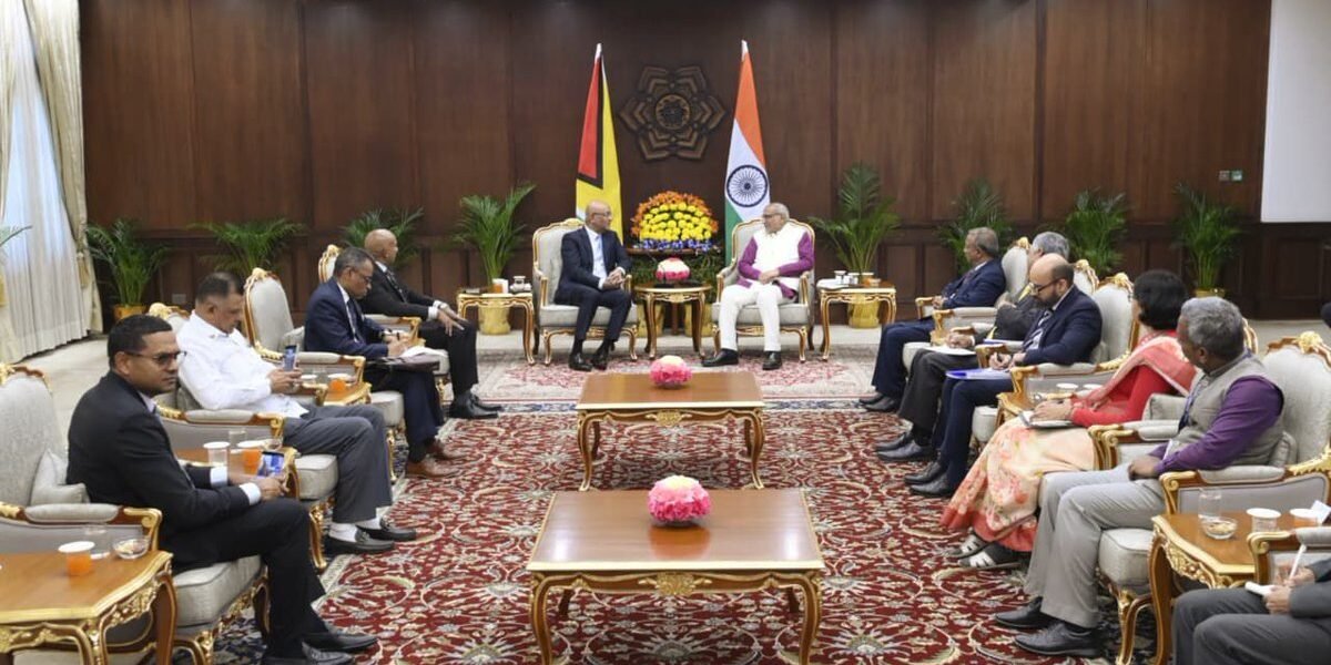 Vice President of Guyana Dr. Bharrat Jagdeo met Vice President C.P. Radhakrishnan in New Delhi today