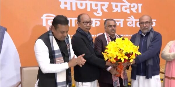 Yumnam Khemchand Singh has been elected as the leader of the BJP legislative party in Manipur.