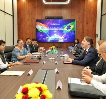 Communications Minister Jyotiraditya M. Scindia and Brazilian Communications Minister Frederico de Sequeira Filho held a bilateral meeting to advance India-Brazil telecom cooperation