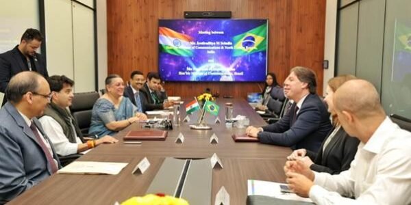 Communications Minister Jyotiraditya M. Scindia and Brazilian Communications Minister Frederico de Sequeira Filho held a bilateral meeting to advance India-Brazil telecom cooperation