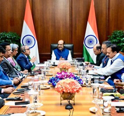 A Sri Lankan parliamentary delegation met with the Lok Sabha Speaker at the Parliament House.
