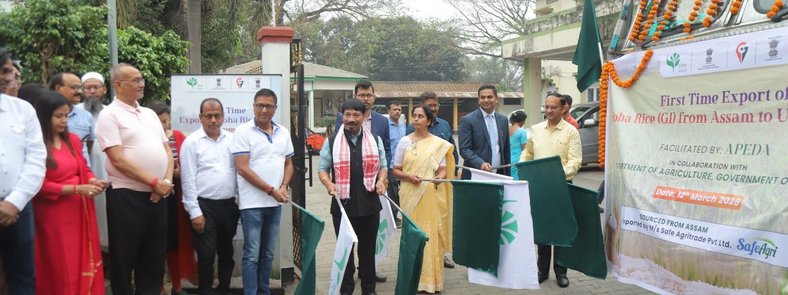 APEDA facilitated the first export of GI-tagged Joha rice from Assam to the UK and Italy.
