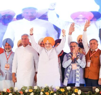 Amit Shah launched the BJP assembly election campaign from Moga, Punjab.