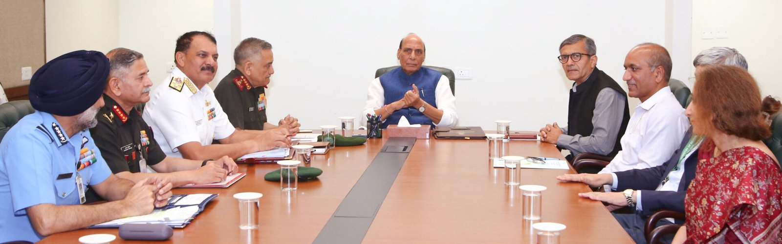 Defence Minister Rajnath Singh reviewed the situation in West Asia and its impact on India's defence preparedness.