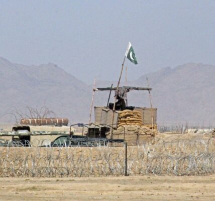 Durand Line border between Afghanistan and Pakistan.