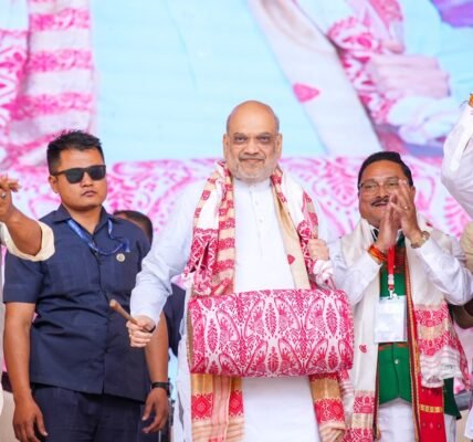 Home Minister Amit Shah today inaugurated various development projects of the Assam government in Guwahati.