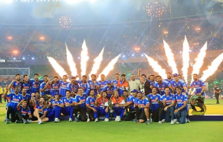 भारत ने तीसरी बार ICC T20 विश्व कप जीतकर रचा इतिहास, फाइनल में न्यूजीलैंड को 96 रन से हराया