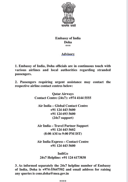 Indian embassies in West Asia urge Indian citizens to follow guidelines