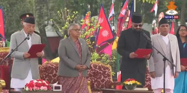 PM Modi congratulated Balendra Shah on taking the oath as the Prime Minister of Nepal.