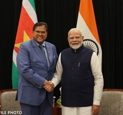 PM Modi expressed condolences on the untimely demise of former President of Suriname, Chandrikapersad Santokhi