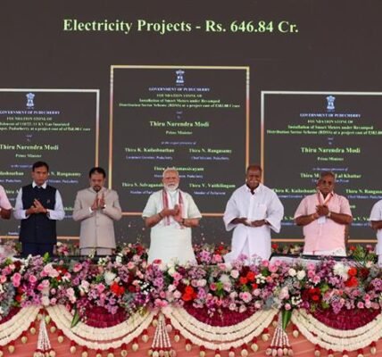 PM Modi inaugurates, dedicates and lays foundation stone for various development projects worth over Rs 2,700 crore in Puducherry