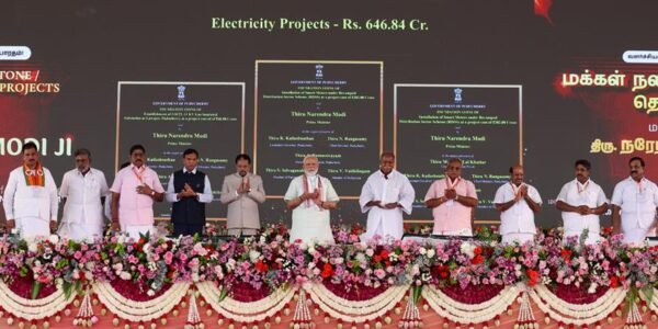 PM Modi inaugurates, dedicates and lays foundation stone for various development projects worth over Rs 2,700 crore in Puducherry