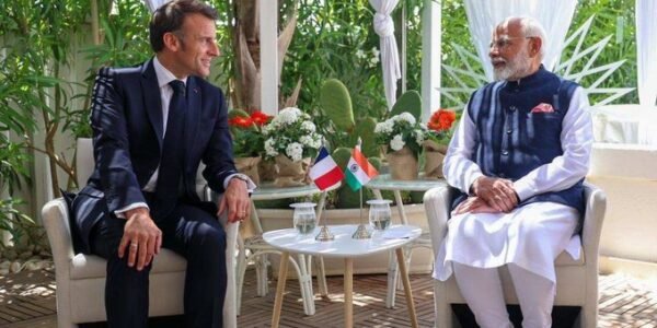 PM Modi with the President of France