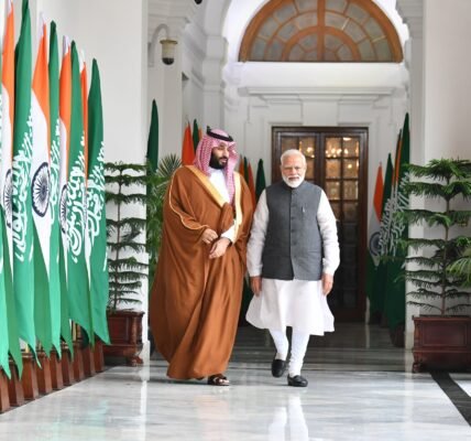 PM Narendra Modi discussed West Asia with Saudi Crown Prince Mohammed bin Salman.