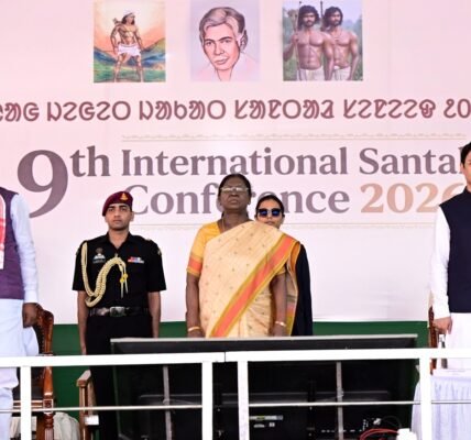 President Draupadi Murmu participated in the 9th International Santhal Conference held in Darjeeling, West Bengal today.