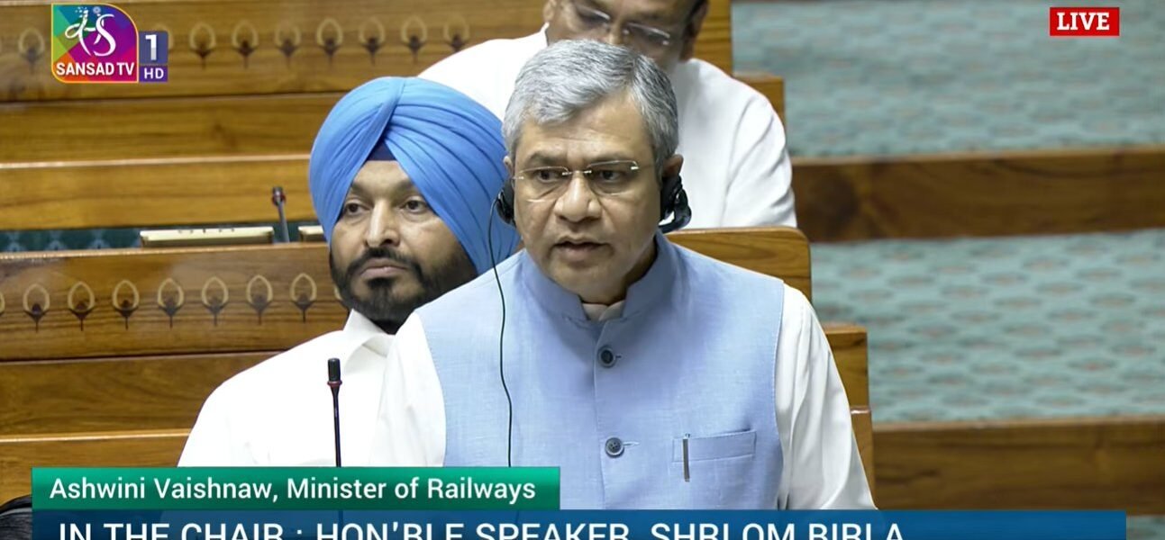 Railway Minister Ashwini Vaishnaw stated in the Lok Sabha