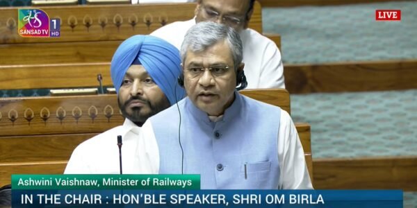 Railway Minister Ashwini Vaishnaw stated in the Lok Sabha
