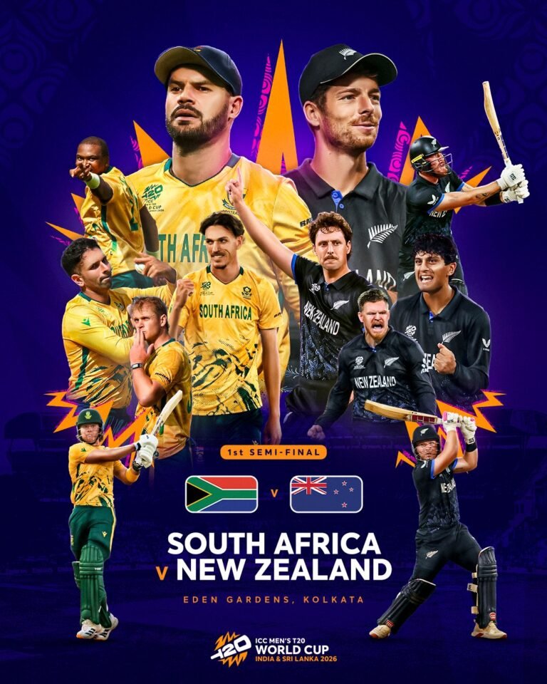 ICC T20 World Cup के पहले सेमीफाइनल मुकाबले में आज दक्षिण अफ्रीका का सामना न्यूजीलैंड से