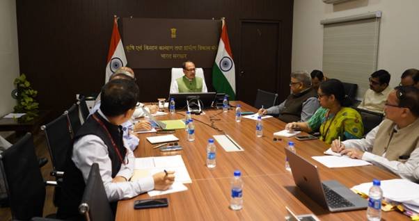 Union Agriculture Minister Shivraj Singh Chouhan presided over a high-level meeting to ensure the stability of the agricultural sector amidst global crises.