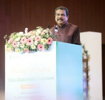 Union Minister Dharmendra Pradhan addressed the Study in India Education-Diplomatic Conclave 2026 organized by the Ministry of Education