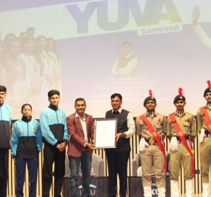Union Minister Dr. Mansukh Mandaviya addressed the Viksit Bharat Yuva Samvad at RK University, Rajkot.