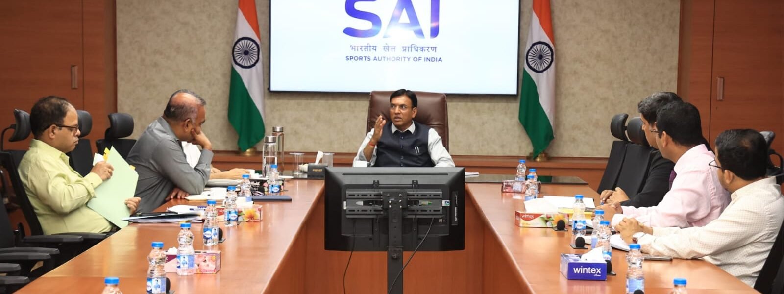 Union Sports Minister Dr. Mansukh Mandaviya reviews preparations for Asian Games 2026