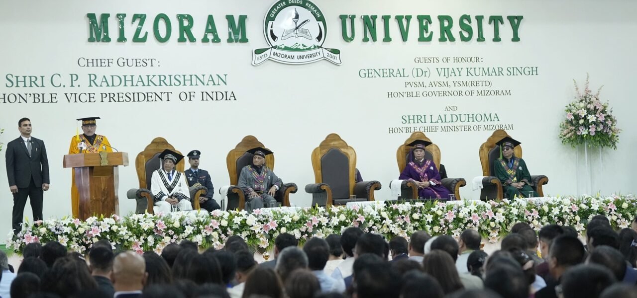 Vice President C.P. Radhakrishnan addressed the 20th convocation of Mizoram University