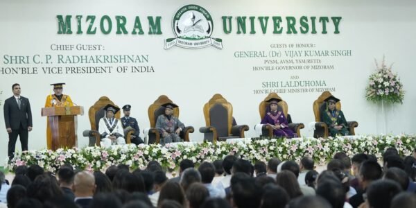 Vice President C.P. Radhakrishnan addressed the 20th convocation of Mizoram University