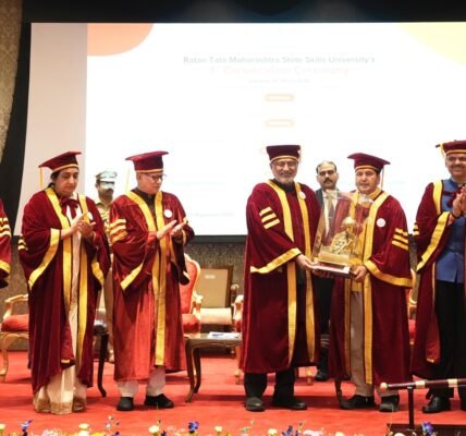 Vice President C.P. Radhakrishnan addressed the first convocation ceremony of the Ratan Tata Maharashtra State Skill University.