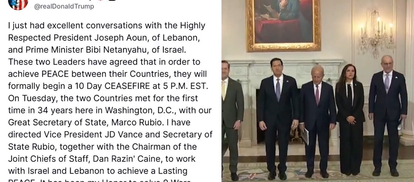 10-Day Ceasefire Between Israel and Lebanon Comes into Effect