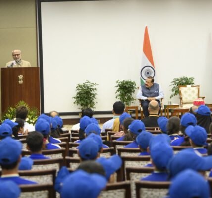 250-member youth delegation from Jammu and Kashmir met Vice President C.P. Radhakrishnan in New Delhi today