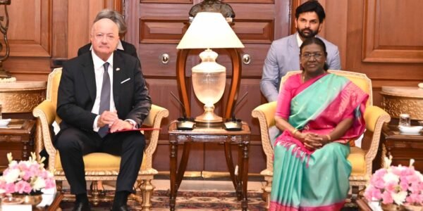 Austrian Federal Chancellor Dr. Christian Stocker met with President Droupadi Murmu at Rashtrapati Bhavan.