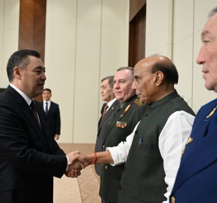 Defence Minister Rajnath Singh held bilateral meetings with his Kyrgyz, Kazakh and Belarusian counterparts on the sidelines of the SCO Defence Ministers meeting.