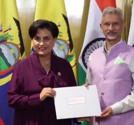 EAM Dr. S. Jaishankar met with Ecuador Foreign Minister Gabriela Sommerfeld Rosero.