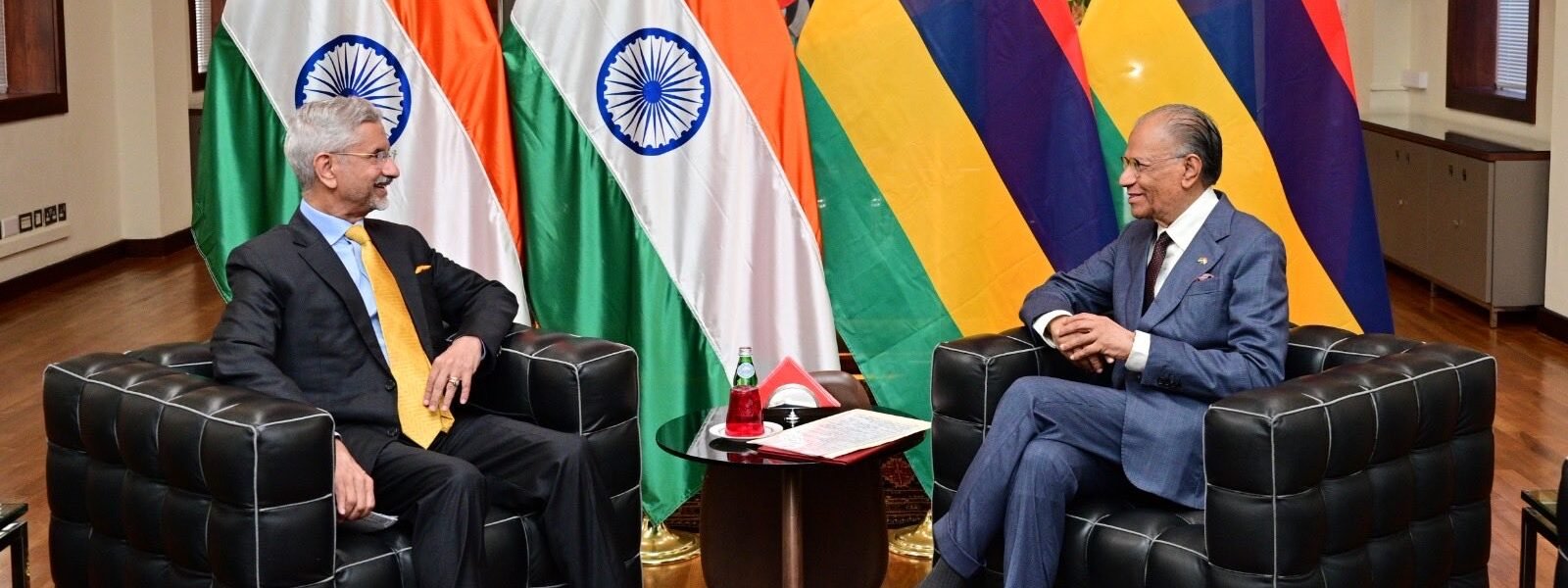 EAM S. Jaishankar met with Mauritius Prime Minister Navinchandra Ramgoolam.