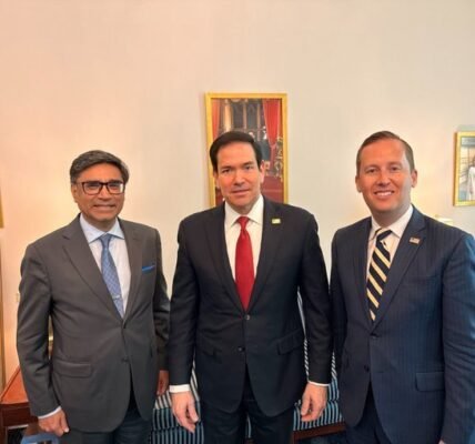 Foreign Secretary Vikram Misri met with US Secretary of State Marco Rubio.