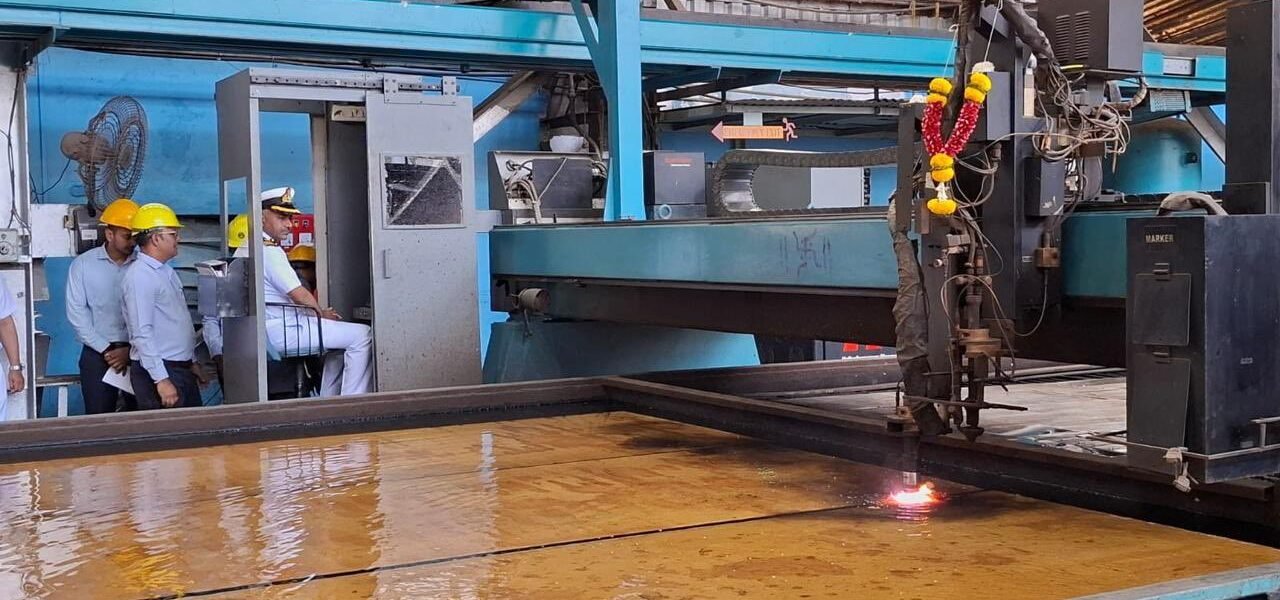 Foundation Stone Laying Ceremony for the Construction of FPV-4 and Plate Cutting Ceremony for FPV-7 for the Indian Coast Guard Concluded.