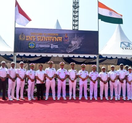 INS Sunayna, an Offshore Patrol Vessel of the Indian Navy deployed under the SAGAR initiative, has arrived in Jakarta, Indonesia.