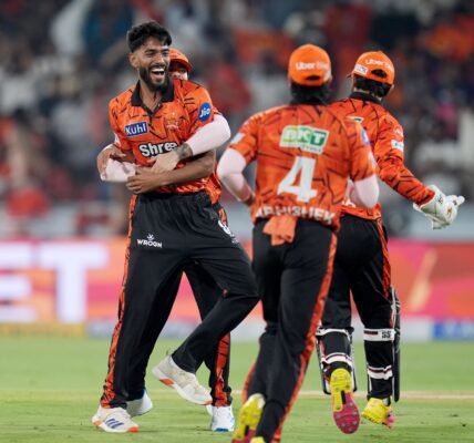 In the IPL, Sunrisers Hyderabad defeated Rajasthan Royals by 57 runs.