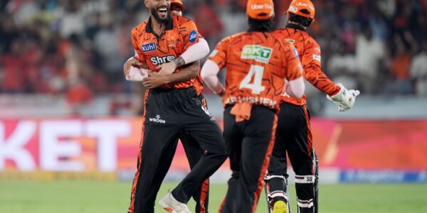 In the IPL, Sunrisers Hyderabad defeated Rajasthan Royals by 57 runs.