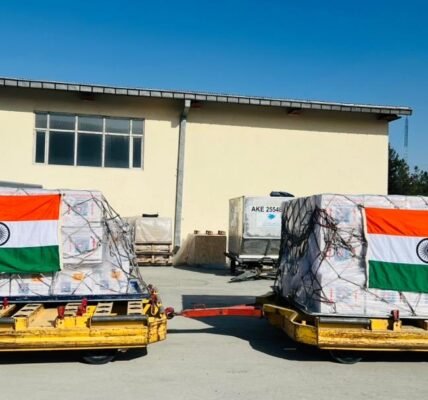 India sent 13 tons of BCG vaccines and related supplies to Afghanistan.