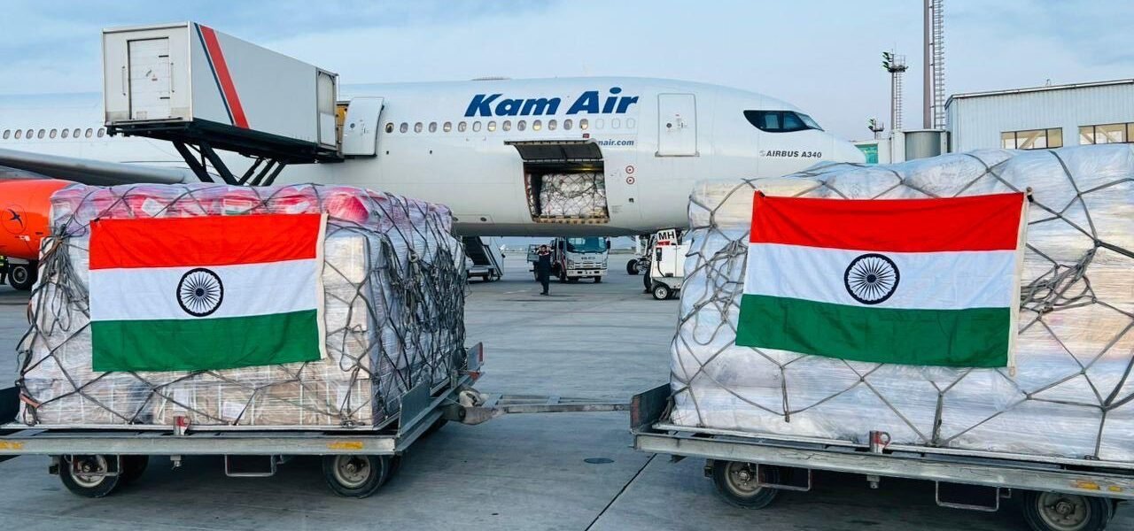 India sent humanitarian aid and disaster relief supplies to Afghanistan following recent floods and earthquakes.
