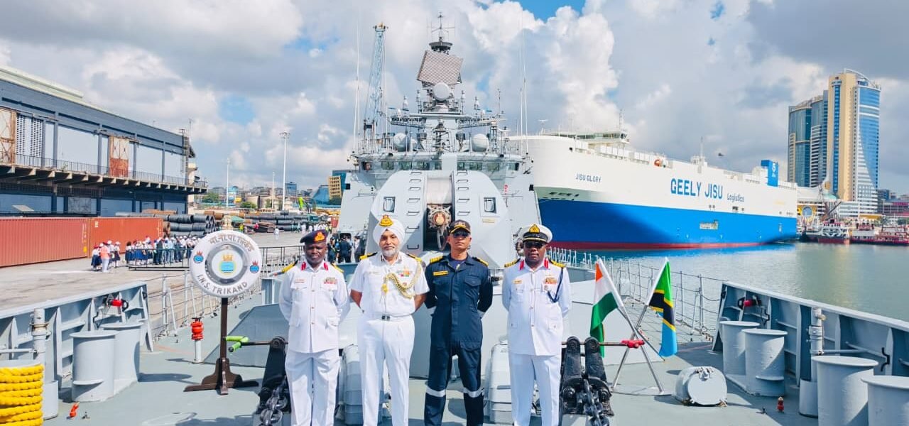 Indian Navy guided missile frigate INS Trikand has arrived in Dar es Salaam, Tanzania