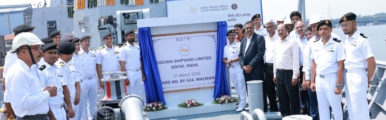 Malvan, built by Cochin Shipyard, handed over to the Indian Navy